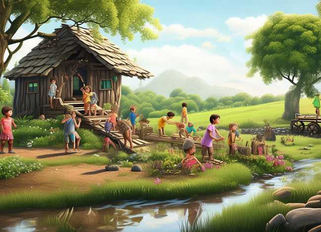 乡村儿童生活世界图景pdf；乡村生活儿童绘画图片