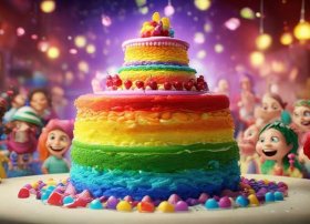 彩虹蛋糕故事绘本图片 - 彩虹蛋糕故事绘本图片高清