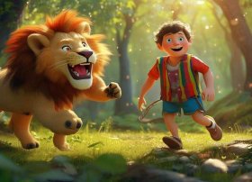 狮子猎人儿童故事、狮子与猎人儿童故事