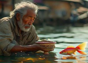 渔夫的故事完整版、金鱼和渔夫的故事完整版