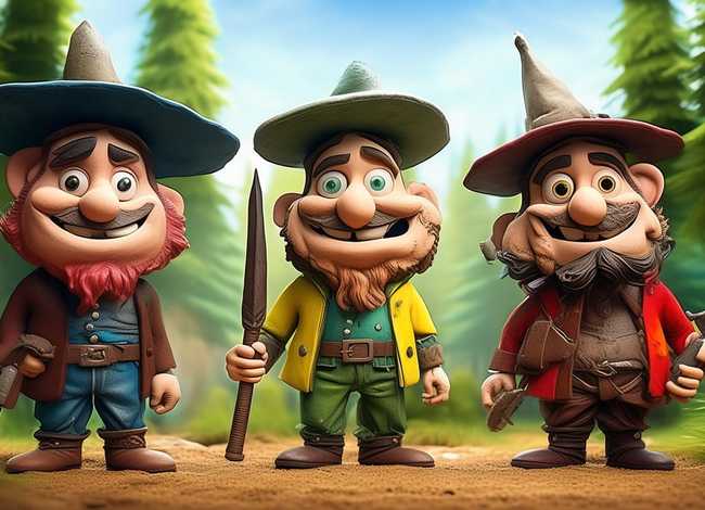 3-6岁儿童故事三个强盗、绘本故事《三个强盗》