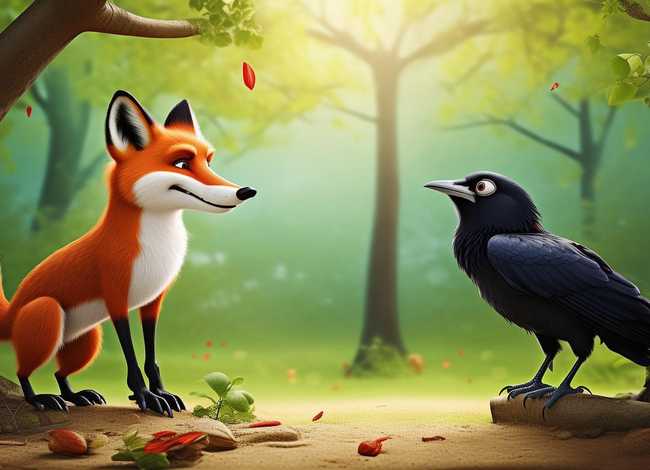 乌鸦与狐狸的儿童故事简短 乌鸦与狐狸的故事简写