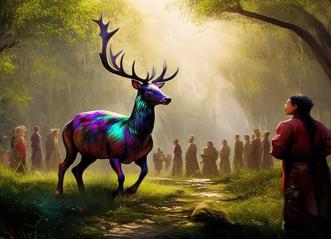 中国民间故事九色鹿 - 中国民间故事九色鹿怎么画