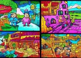 幼儿故事连环画作品4张，幼儿故事连环画作品4张怎么画