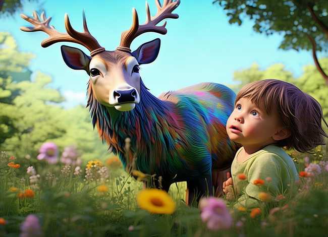九色鹿儿童动画视频、九色鹿儿童绘画