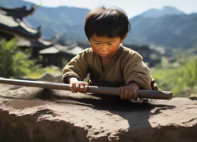 儿童铁杵磨成针的故事 铁杵磨成针的故事表演视频