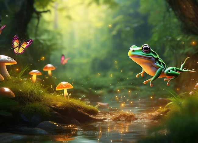 小青蛙的童话故事300字；小青蛙的旅行童话故事300字