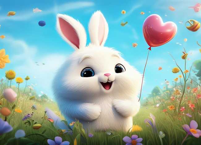 大白的故事儿童画 - 动画片大白兔的故事