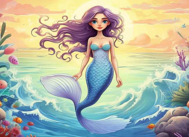 儿童睡前故事文字版图片；儿童睡前故事文字版图片美人鱼
