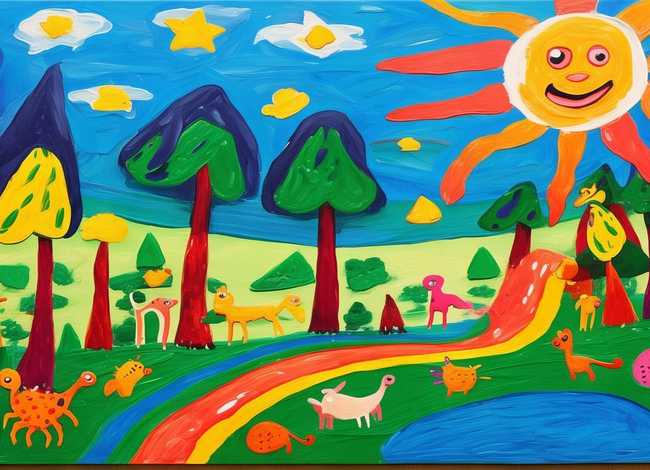 一年级儿童画，小学一年级儿童画