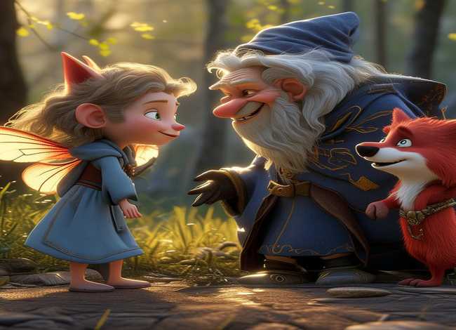 三个角色的童话故事、三个角色的对话故事