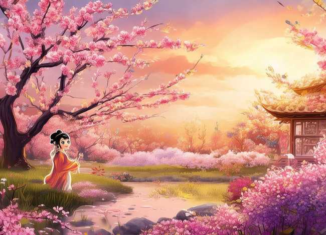 关于桃花的绘本故事 - 关于桃花的绘本故事图片