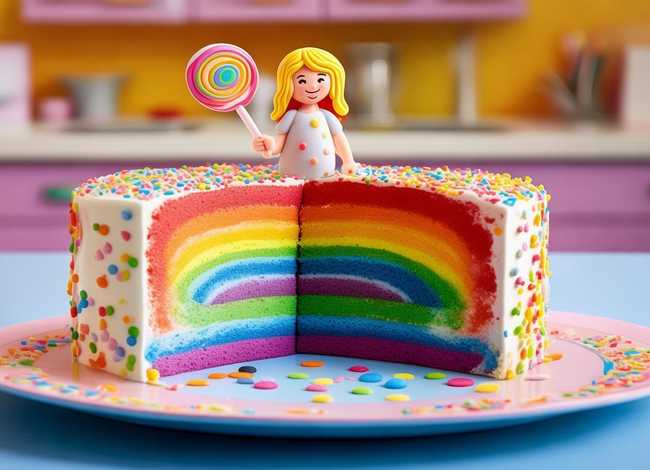 儿童彩虹蛋糕图片大全可爱 儿童彩虹蛋糕图片大全可爱版