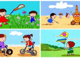 故事情节儿童画四幅、带故事情节的简笔画 幼儿