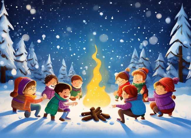 雪花故事儿童画 幼儿雪花故事