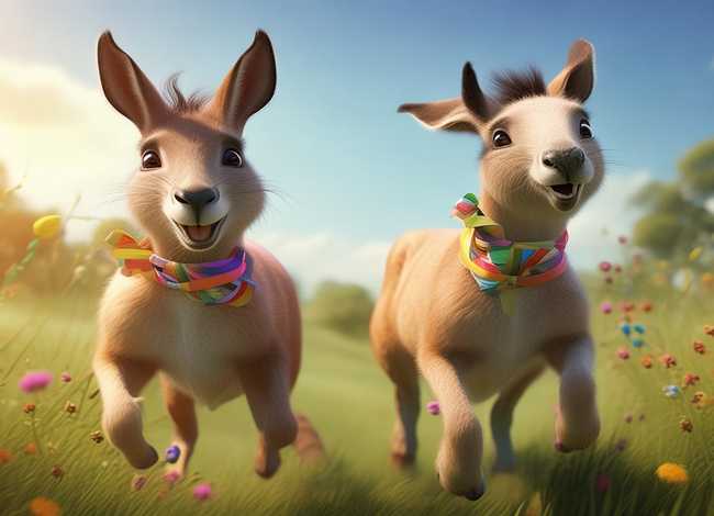 儿童故事小袋鼠和小马比赛（小袋鼠和大袋鼠的故事）