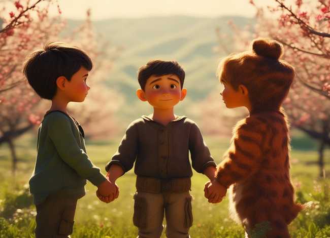 儿童版桃园结义故事文字版；儿童版桃园三结义