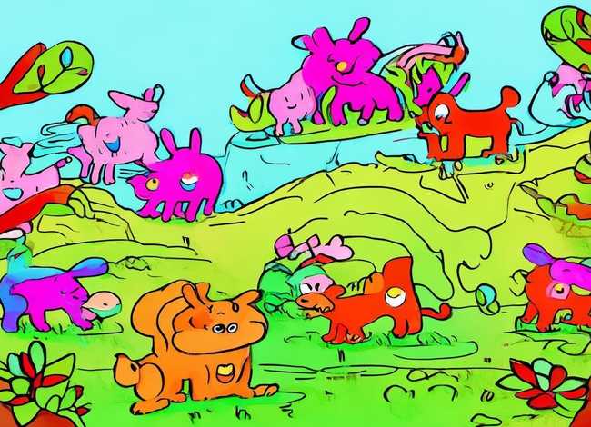 儿童动物故事画教程；动物故事画简笔画彩色