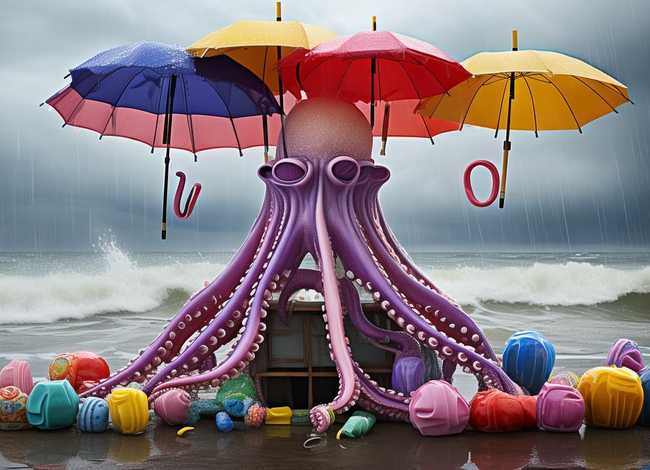 章鱼卖雨伞的故事，章鱼卖雨伞的故事教案