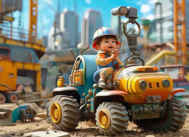 儿童故事工程车的故事；工程车的幼儿的故事