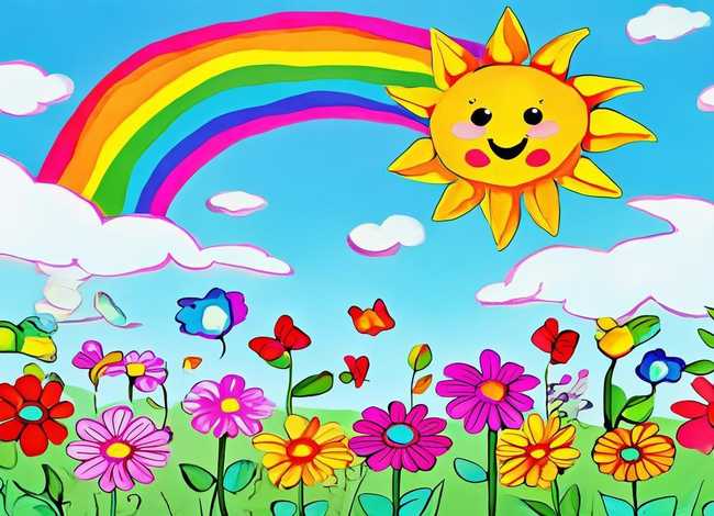 儿童色彩绘画作品简单漂亮 儿童色彩绘画作品简单漂亮图片