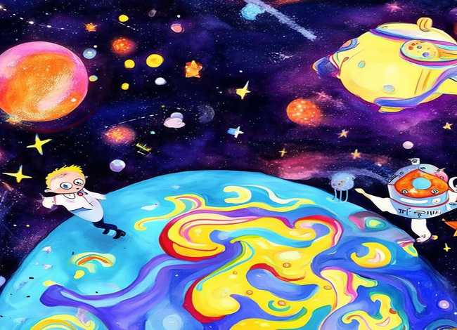 儿童太空星球故事、儿童太空星球的简单画