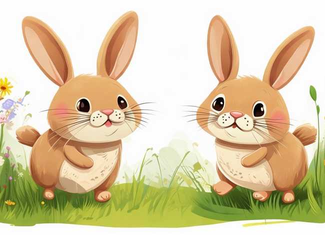 两只小兔子简笔画；两只小兔子简笔画 简单 可爱
