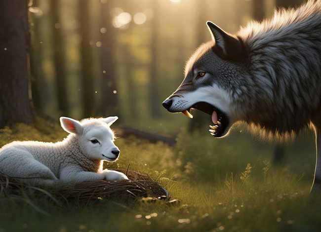 小羊和大灰狼睡前故事，大灰狼和小羊的故事睡前故事