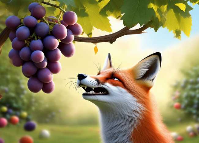 狐狸和葡萄的故事英文版 - 狐狸和葡萄的故事英文版完整