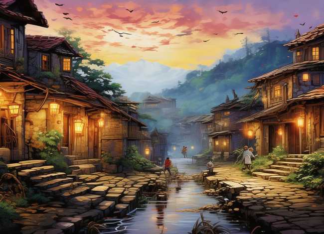 家乡故事绘画作品（家乡故事绘画作品图片）