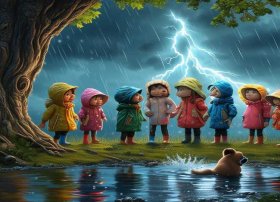 有关打雷下雨的儿童故事（关于打雷下雨的故事）