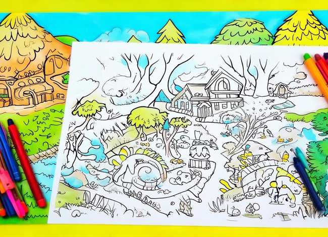 儿童故事填色画图片大全可打印免费 故事填色模板