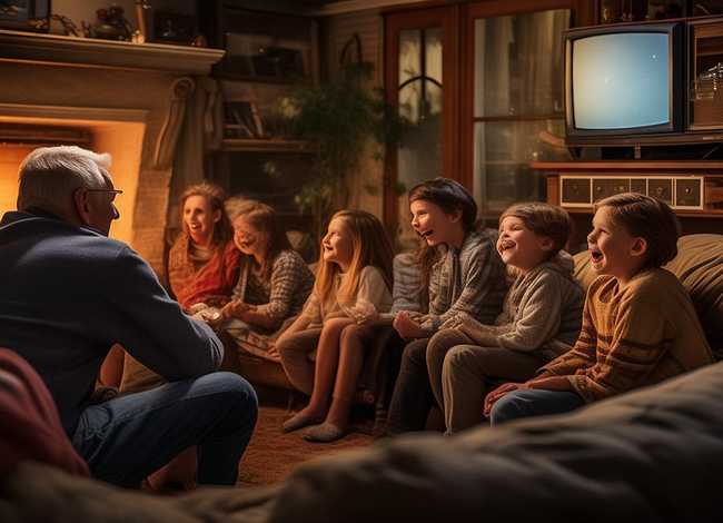 阿庆讲故事；吃好晚饭看电视,听我阿庆讲故事