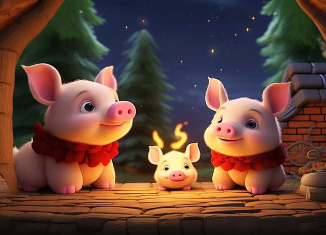 儿童睡前小故事三只小猪文字版、睡前故事幼儿故事大全三只小猪文字版