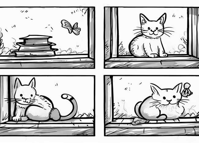 4格故事简笔画、4格故事简笔画图片