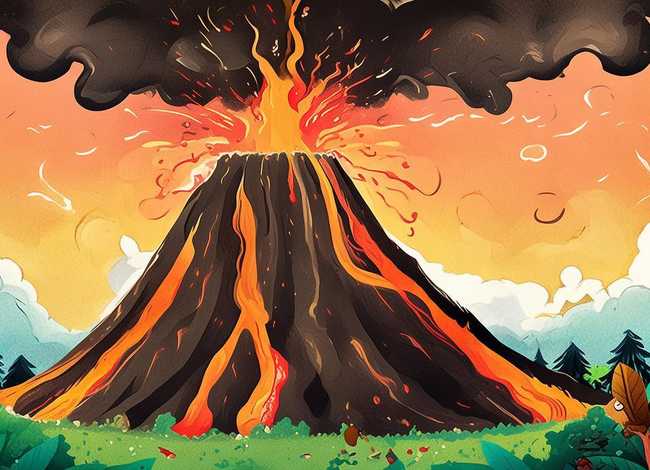 火山爆发小故事绘本，火山爆发小故事绘本视频