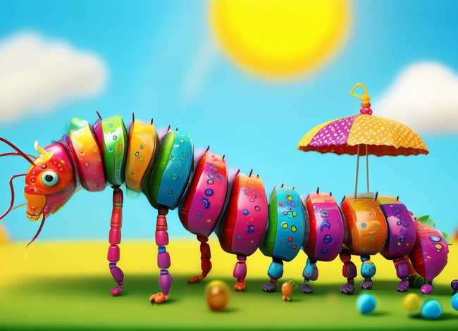 蜈蚣创意儿童画，蜈蚣创意儿童画怎么画