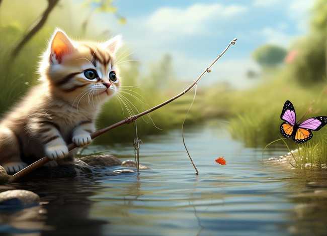 小猫钓鱼的故事 视频（小猫钓鱼的故事 视频讲解）