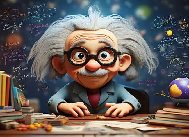 一张爱因斯坦的小故事的配图 - 一张爱因斯坦的小故事的配图简笔画