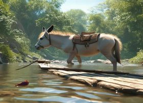 驴子过河故事40字（驴子过河故事40字左右）