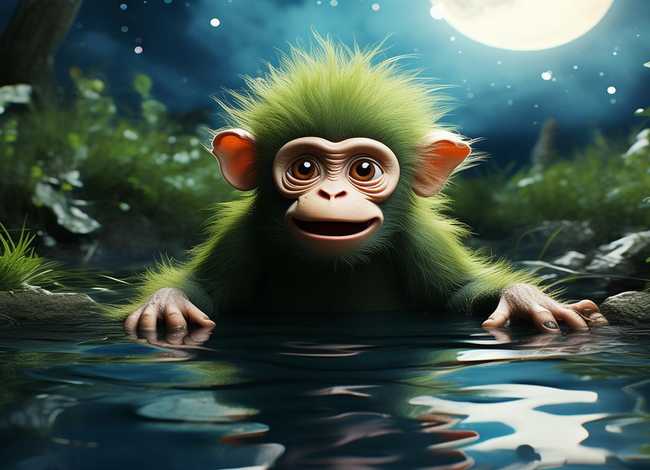 小故事猴子捞月亮，小故事猴子捞月亮视频播放