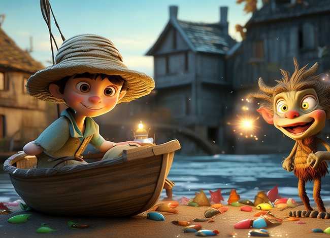 儿童故事渔夫和魔鬼的故事 小学课文渔夫和魔鬼的故事