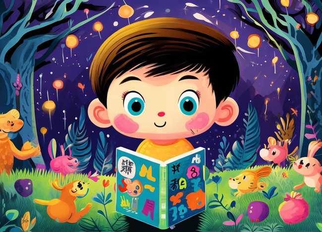 儿童插画故事书带拼音，故事书的插画