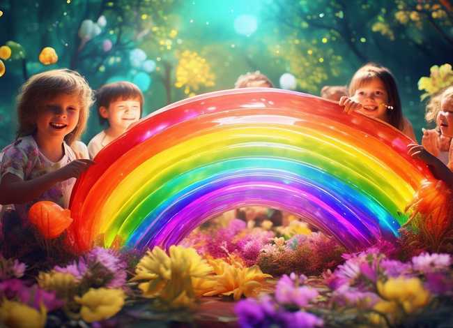 儿童彩虹果冻故事 - 彩虹糖果的故事