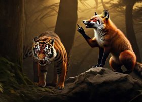 故事改编狐假虎威、改编狐假虎威的故事400字