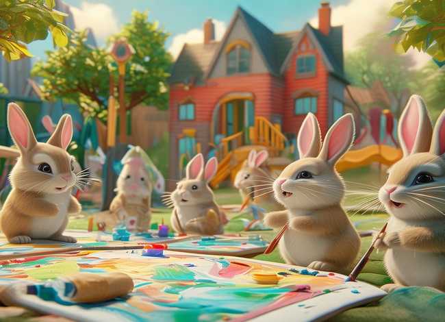 小兔子绘画幼儿园，小兔子绘画幼儿园图片