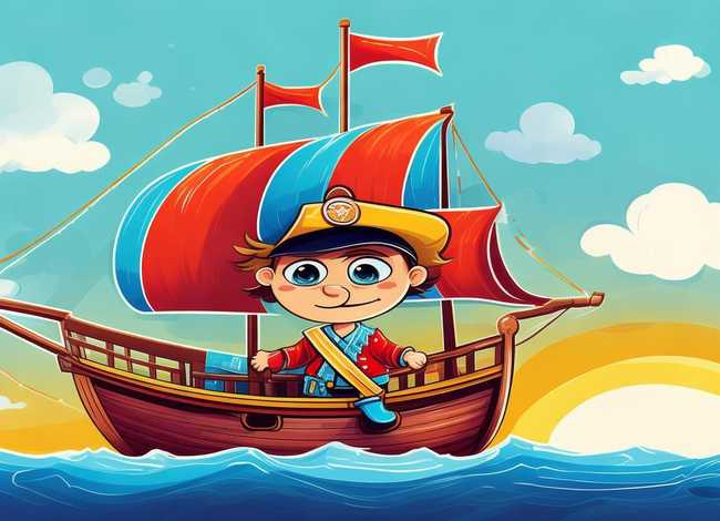 儿童船长简笔画；儿童船长彩色简笔画