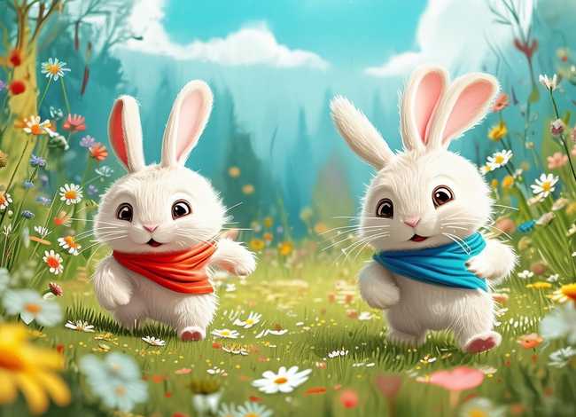 两只兔子的故事儿童读物 - 两只兔子的故事绘本 两只兔子的故事儿童读物 - 两只兔子的故事绘本