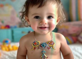 项链儿童，播放儿童的项链