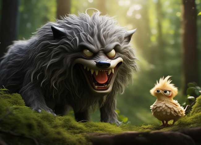 大灰狼和小鸡的故事，大灰狼和小鸡的故事大全文字